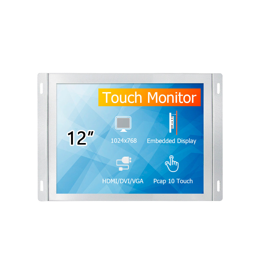 12 inch industrial computer capacitive touch display/ monitor