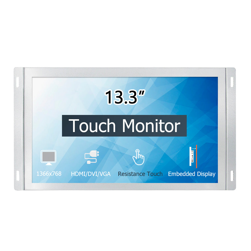 13.3 inch industrial computer Resistive touch display/monitor