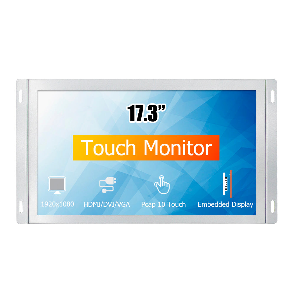 17.3 inch industrial computer capacitive touch display/ monitor