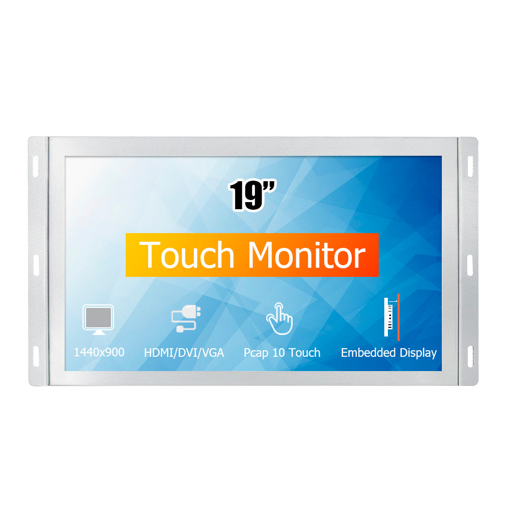 19 inch 16:10 industrial computer capacitive touch display/monitor