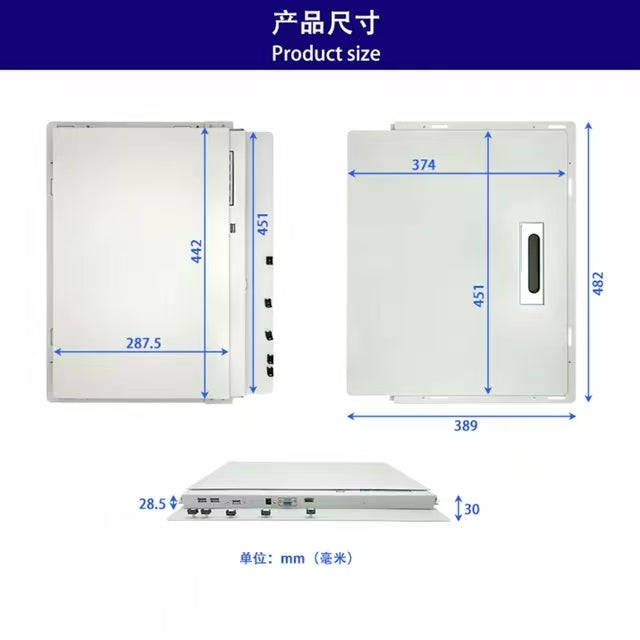 17.3 inches industrial clamshell type Computer monitor/monitor front USB extension interface